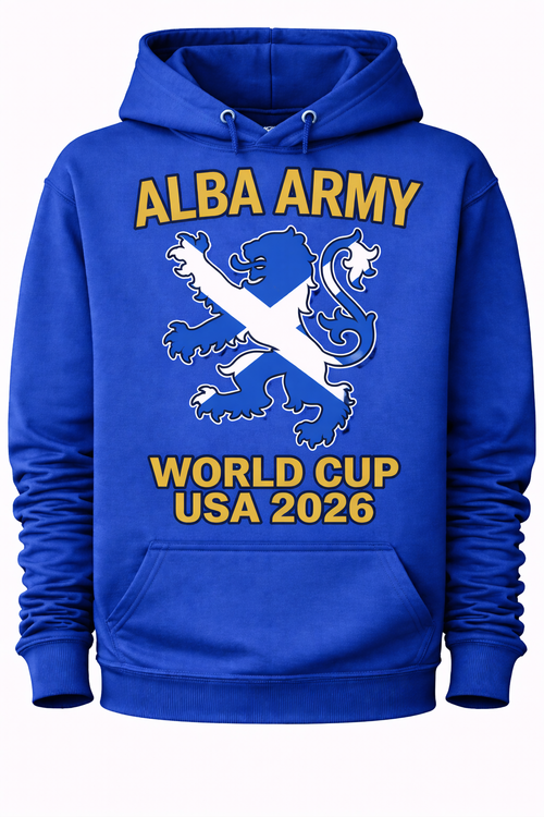Alba Army Saltire Lion World Cup USA 2026 1 - Hoodie